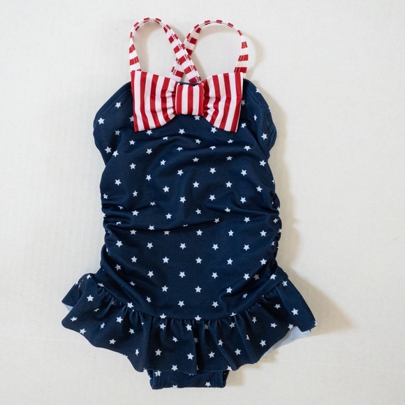 Gymboree Stars and Strips Patriotic Swim Suit - Picture 1 of 9